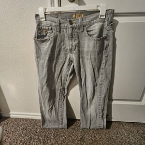 Guess Jeans Rebel Straight Leg Mens Gray Denim Pants Size 32 x 32